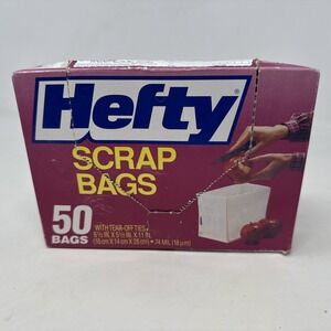 Hefty Scrap Bags w/ Tear Off Ties - Open Box‎ Approximately 45 Bags Discontinued